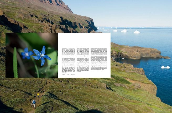 Billeder fra bogen. Sne-ensian. I baggrunden Kuannit-dalen. Fotos: Bo Normander.