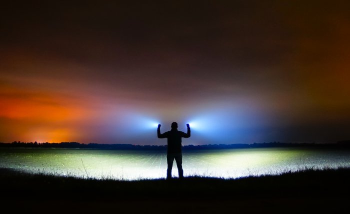 Lommelygter med farvet lys