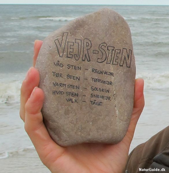 Med denne sjove vejrsten, kan du helt præcist fastsætte om det er regnvejr, tørvejr, sol, sne eller tåget. 